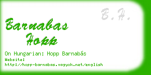 barnabas hopp business card