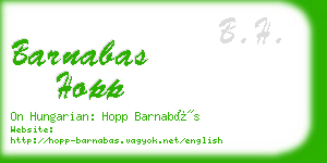 barnabas hopp business card